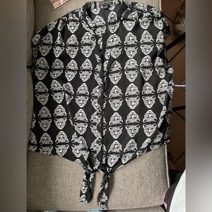 Forever 21+ Womens button down all over
cheetah head print blouse short
Sleeve